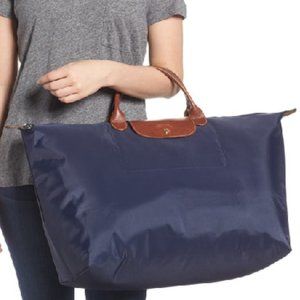 LONGCHAMP Le Pliage XL Blue Travel Bag Used